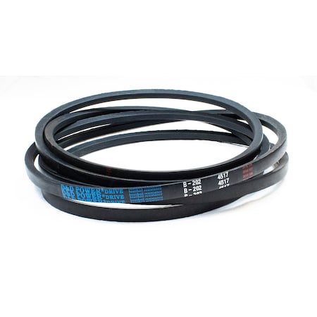 D&D B202 Classical V-Belt, 205 in Outside Length, 21/32 in Top Width, 1 Ribs B202